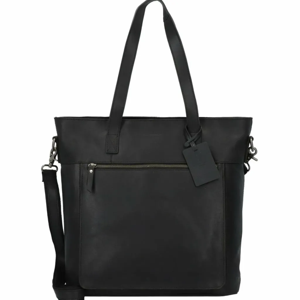 Discount Burkely Vintage Jade Schultertasche Leder 36 cm Laptopfach black