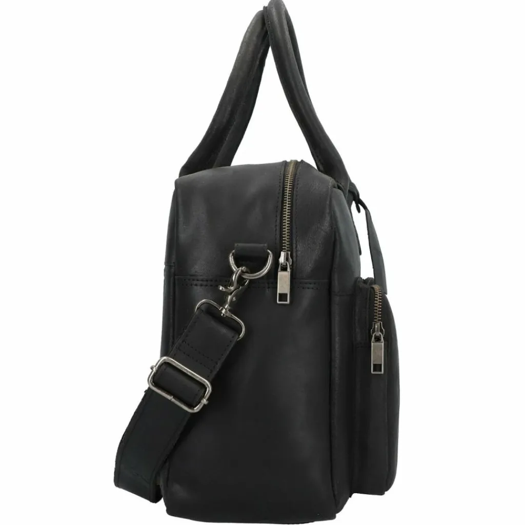 Discount Burkely Vintage Mitch Aktentasche Leder 39 cm Laptopfach black