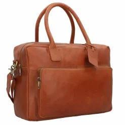 Hot Burkely Vintage Mitch Aktentasche Leder 39 cm Laptopfach cognac