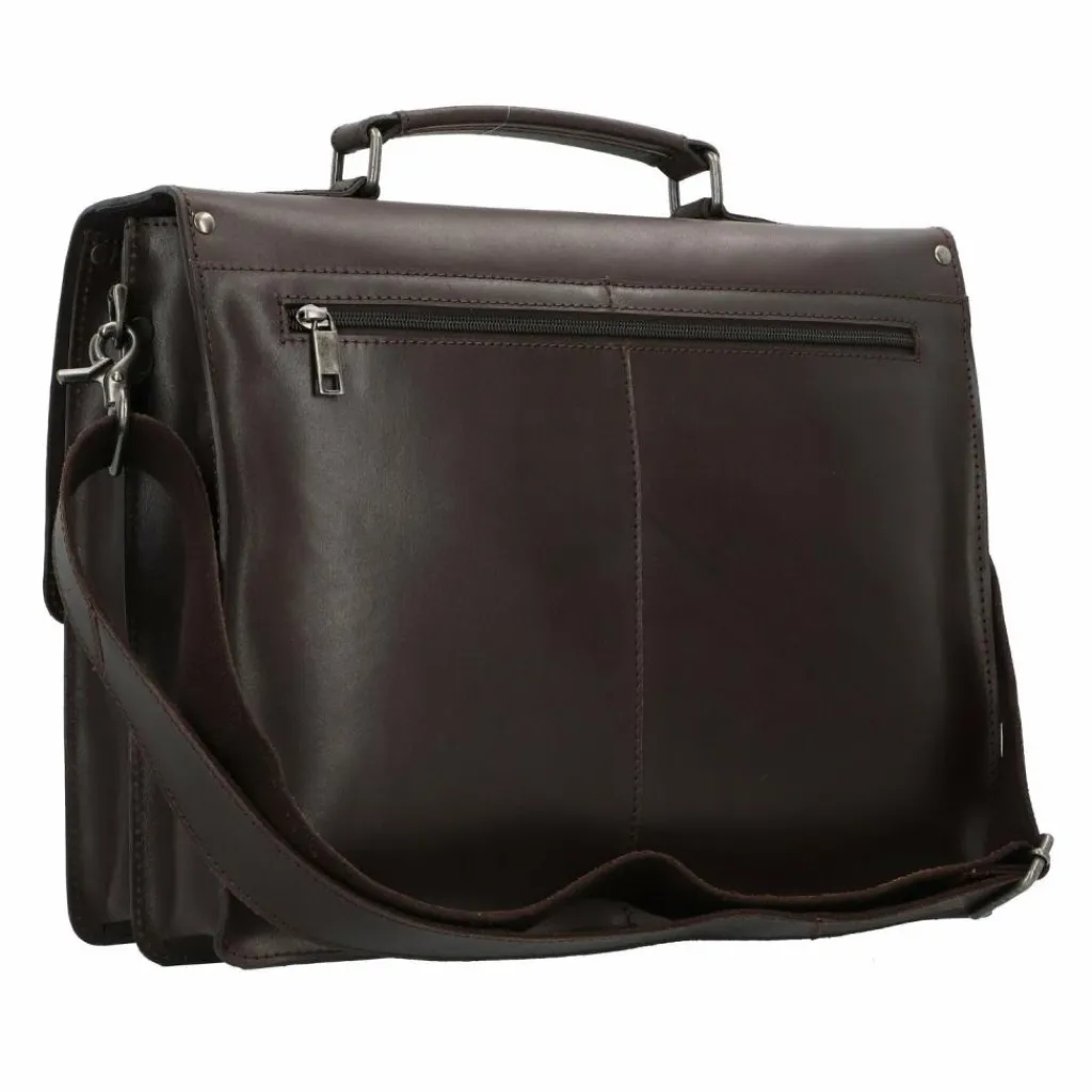 Clearance Burkely Vintage Scott Aktentasche Leder 38 cm brown