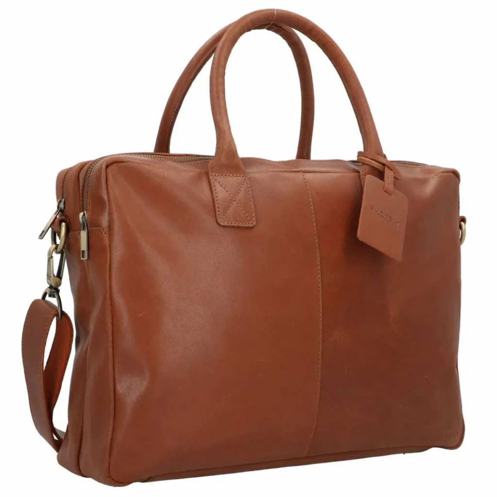 Online Burkely Vintage Taylor Aktentasche Leder 40 cm Laptopfach cognac