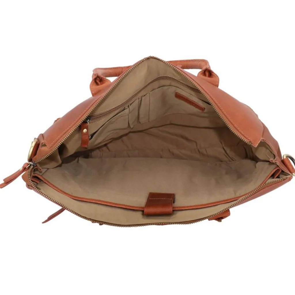 Sale Burkely Vintage Valerie Schultertasche Leder 39 cm Laptopfach cognac