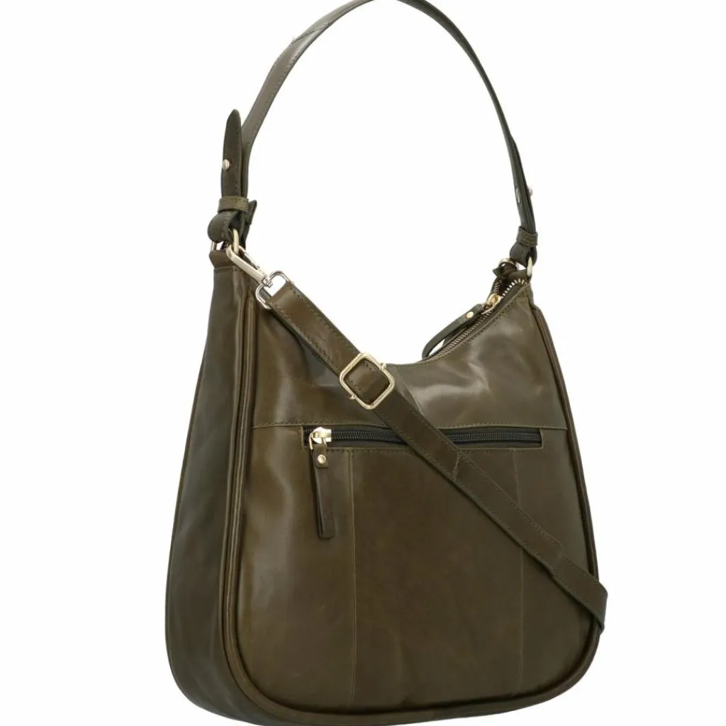Clearance Burkely Vintage Veda Schultertasche Leder 31 cm olive