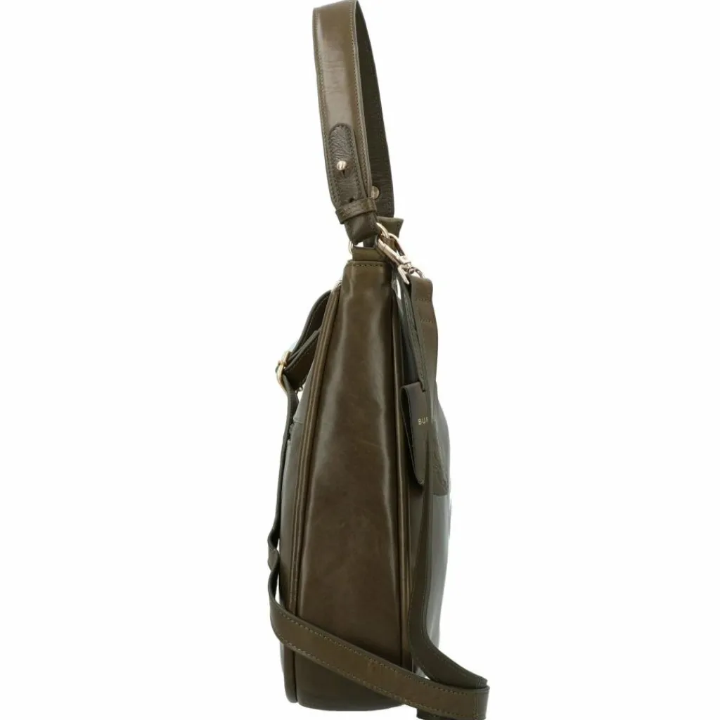 Clearance Burkely Vintage Veda Schultertasche Leder 31 cm olive