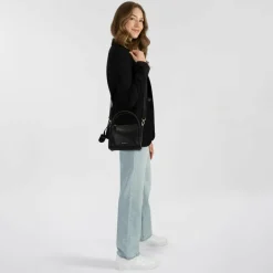 Hot Burkely Vintage Veda Schultertasche Leder 20 cm black