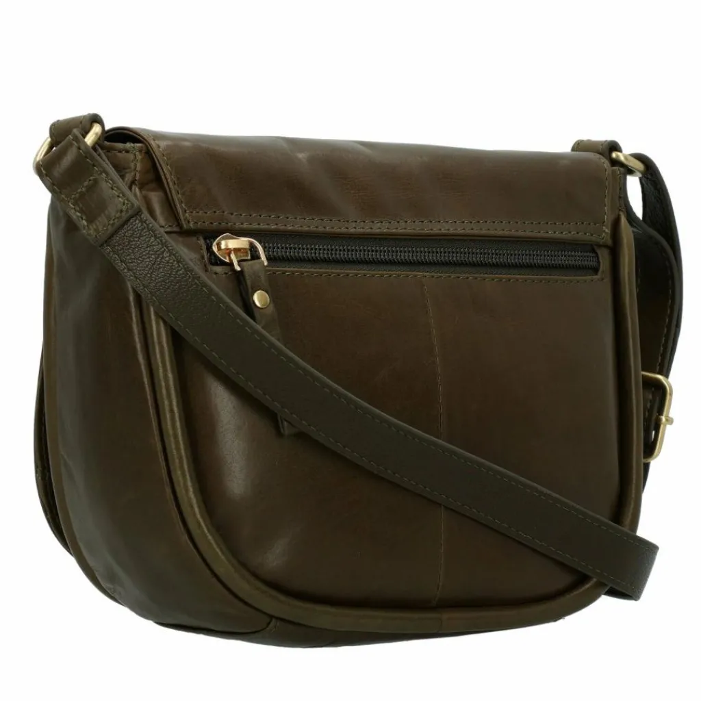 Burkely Umhängetaschen<Vintage Veda Umhängetasche Leder 22 cm olive