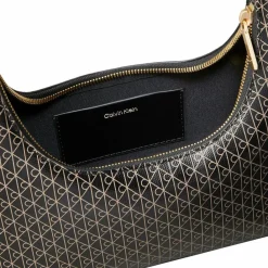 Calvin Klein Aop Schultertasche 28 cm black