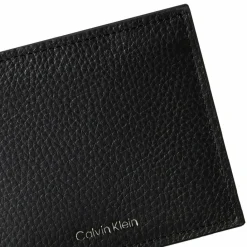 Calvin Klein Herrengeldbörsen Querformat<CK Leather Geldbörse RFID Schutz Leder 11 cm black