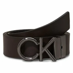 Outlet Calvin Klein CK Metal Bombe Gürtel Leder ck black pebble