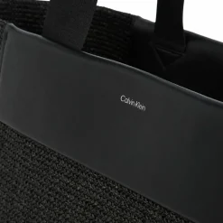 New Calvin Klein CK Raffia Shopper Tasche 61 cm black