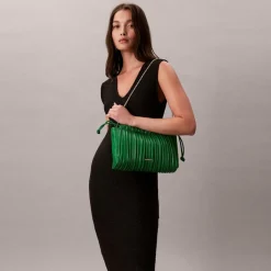 New Calvin Klein Drawstring Umhängetasche 27 cm emerald chip