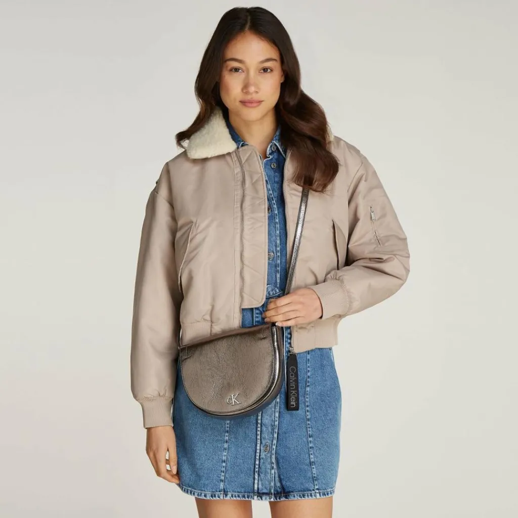 Calvin Klein Jeans Umhängetaschen<Minimal Monogram Umhängetasche 22 cm gunmetal