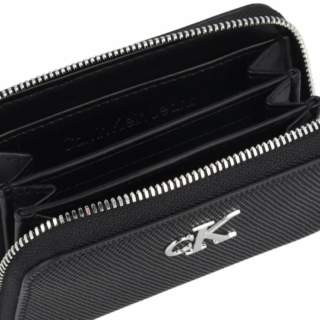 Discount Calvin Klein Jeans Minimal Monogram Geldbörse 11 cm black