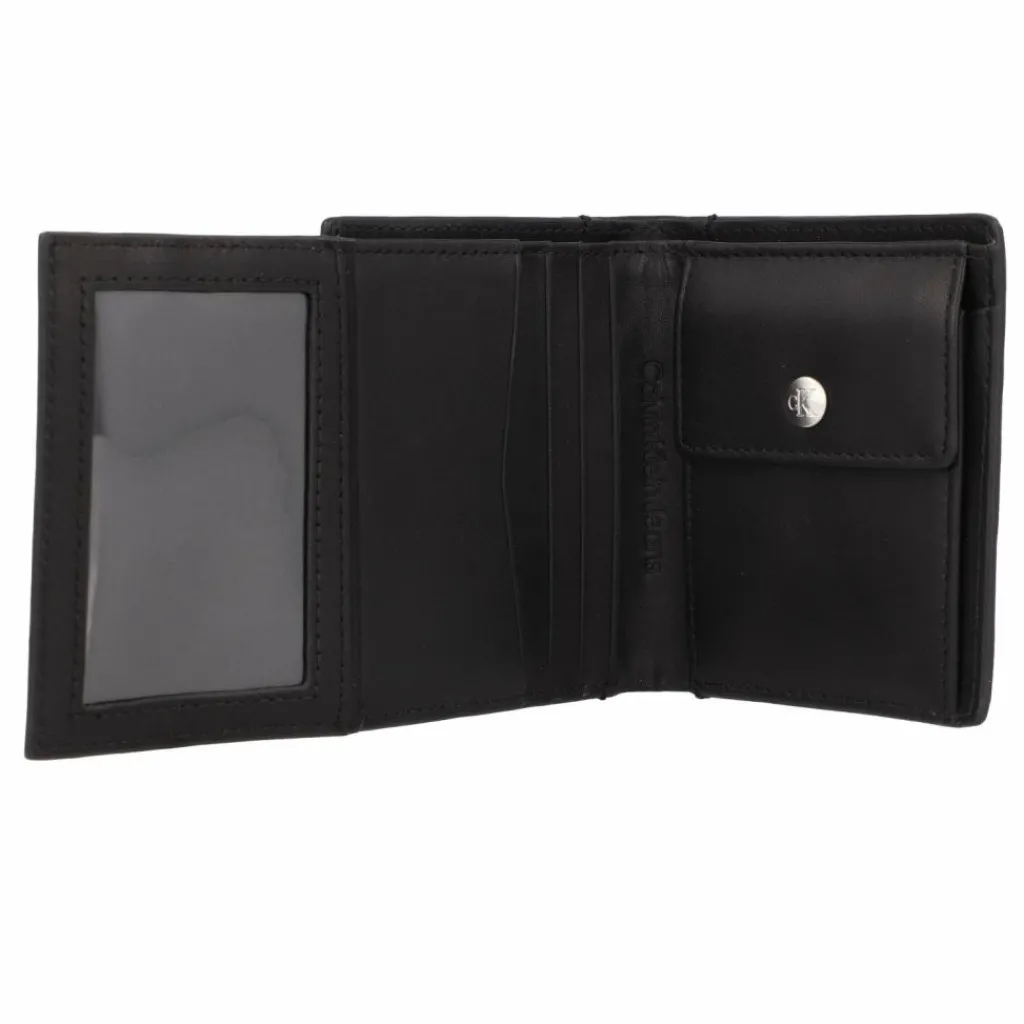 Sale Calvin Klein Jeans Mono Geldbörse RFID Schutz Leder 9.5 cm black