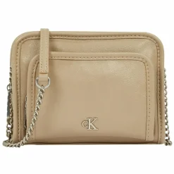 Outlet Calvin Klein Jeans Utility Schultertasche Leder 34 cm grey