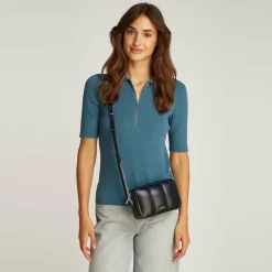 Discount Calvin Klein Line Quilt Umhängetasche 19.5 cm black