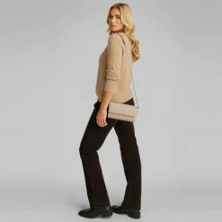 Discount Calvin Klein Mini Quilt Umhängetasche 21 cm brown