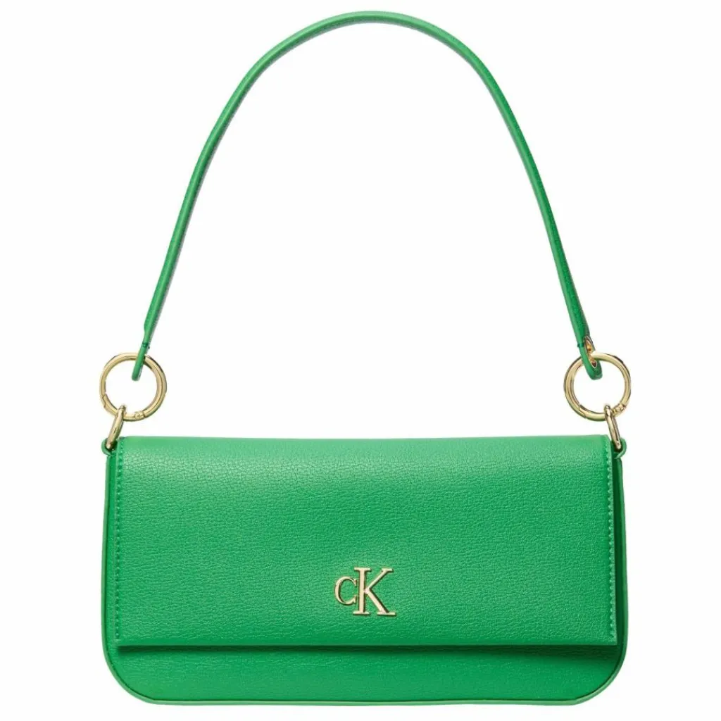 Sale Calvin Klein Minimal Schultertasche 26 cm emerald chip