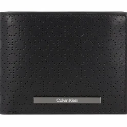 Calvin Klein Herrengeldbörsen Querformat<Modern Bar Geldbörse RFID Schutz Leder 11 cm ck black smooth