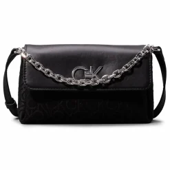 Calvin Klein Henkeltaschen<Re-Lock Handtasche 19 cm ck black mono jacquard