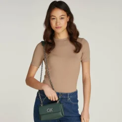 Calvin Klein Schultertaschen<Re-Lock Schultertasche 16.5 cm palm green