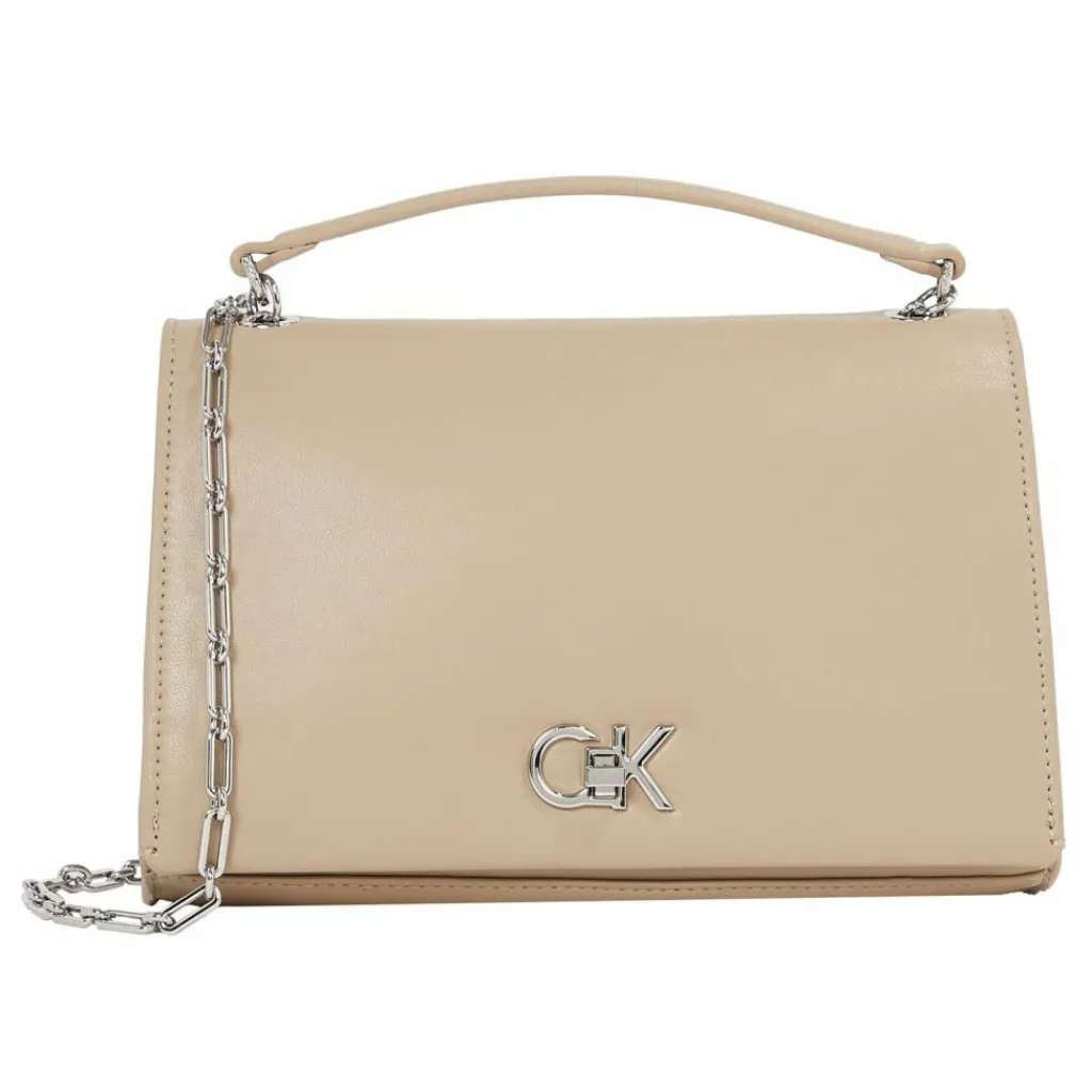 Calvin Klein Henkeltaschen|Schultertaschen<Re-Lock Schultertasche 25 cm brown