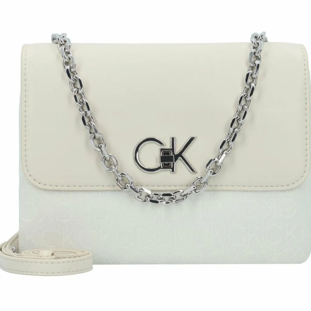 Outlet Calvin Klein Re-Lock Umhängetasche 21 cm ecru