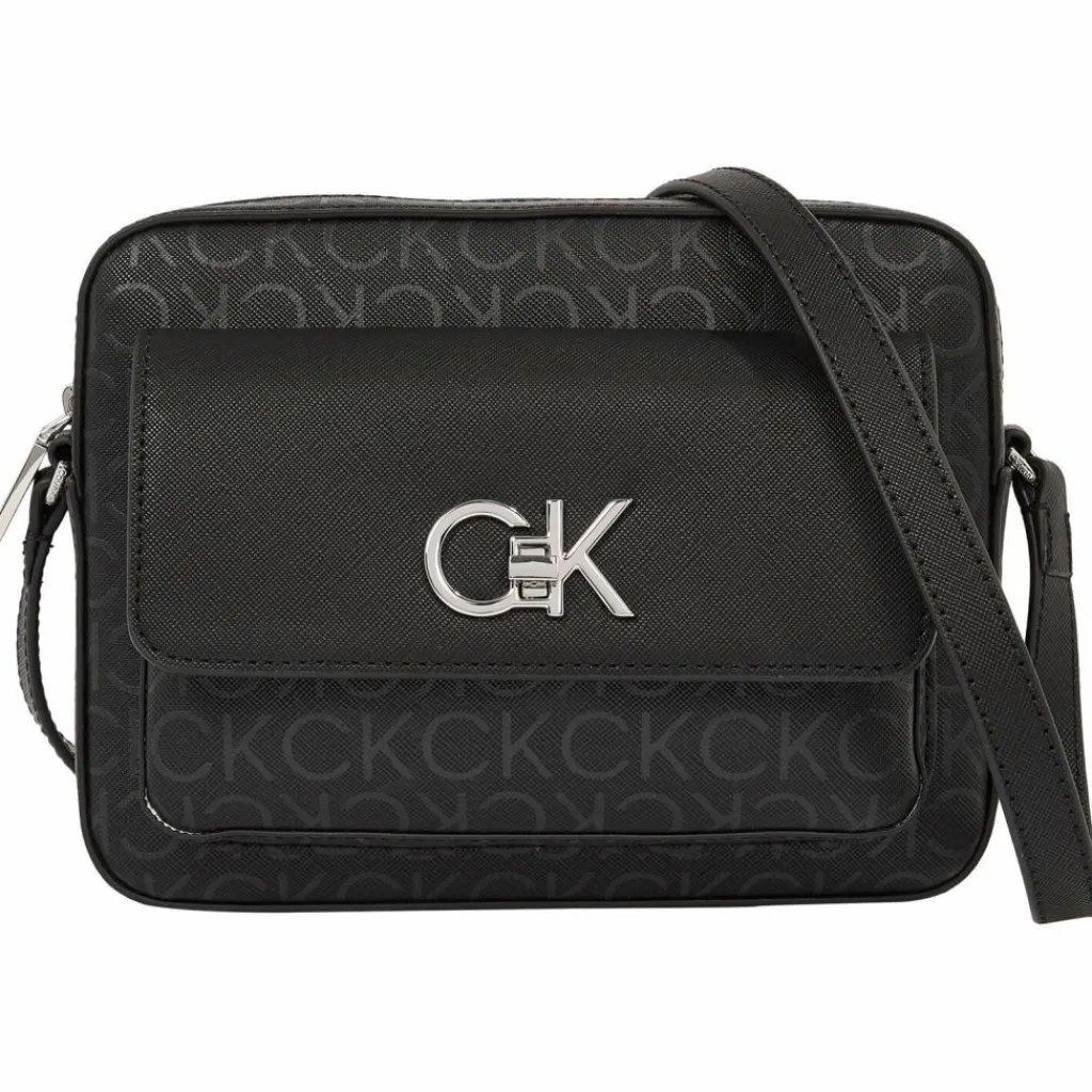 Sale Calvin Klein Re-Lock Umhängetasche 20 cm black monogram