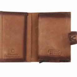 camel active Dallas Kreditkartenetui RFID Schutz Leder 7 cm cognac