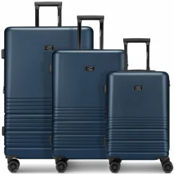 Outlet camel active Hanoi 4 Rollen Kofferset 3-teilig mit Dehnfalte dark blue