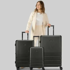 camel active Koffersets Als Hartgepäck|Koffersets 3-Teilig<Hanoi 4 Rollen Kofferset 3-teilig mit Dehnfalte black