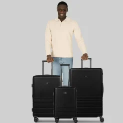 camel active Koffersets Als Hartgepäck|Koffersets 3-Teilig<Hanoi 4 Rollen Kofferset 3-teilig mit Dehnfalte black