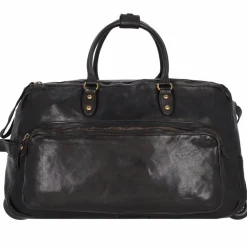 Clearance Campomaggi 2 Rollen Reisetasche Leder 57 cm nero