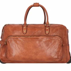 New Campomaggi 2 Rollen Reisetasche Leder 57 cm cognac