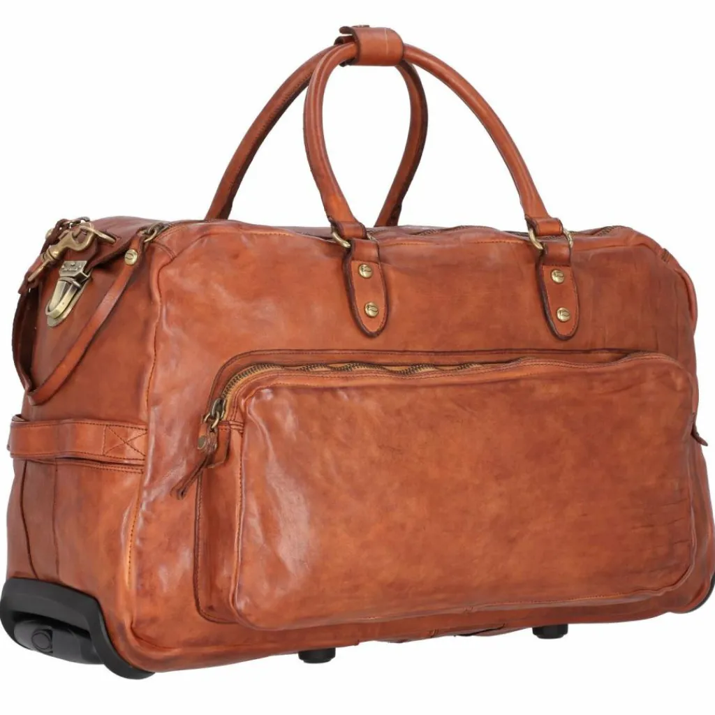 New Campomaggi 2 Rollen Reisetasche Leder 57 cm cognac