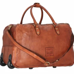 New Campomaggi 2 Rollen Reisetasche Leder 57 cm cognac