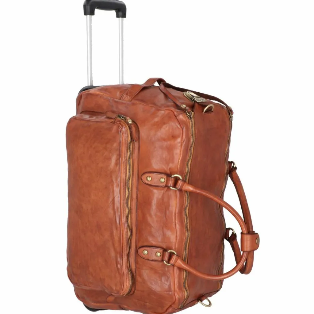 New Campomaggi 2 Rollen Reisetasche Leder 57 cm cognac