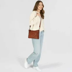 Online Campomaggi Edera Schultertasche Leder 25 cm cognac