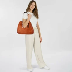 Campomaggi Shopper|Schultertaschen<Lidia Shopper Tasche Leder 41 cm cognac