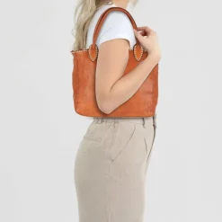 New Campomaggi Malachite Shopper Tasche Leder 33 cm cognac