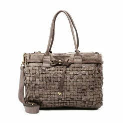Campomaggi Shopper|Schultertaschen<Penelope Shopper Tasche Leder 34 cm cemento