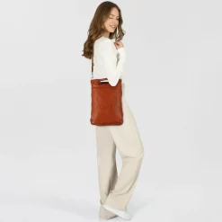 Clearance Campomaggi Piera Handtasche Leder 24 cm cognac