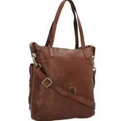 Sale Campomaggi Schultertasche Leder 33 cm cognac