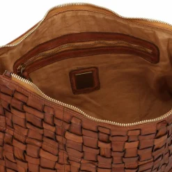 Campomaggi Schultertaschen<Schultertasche Leder 42 cm cognac