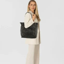 New Campomaggi Schultertasche 30 cm grigio-cemento