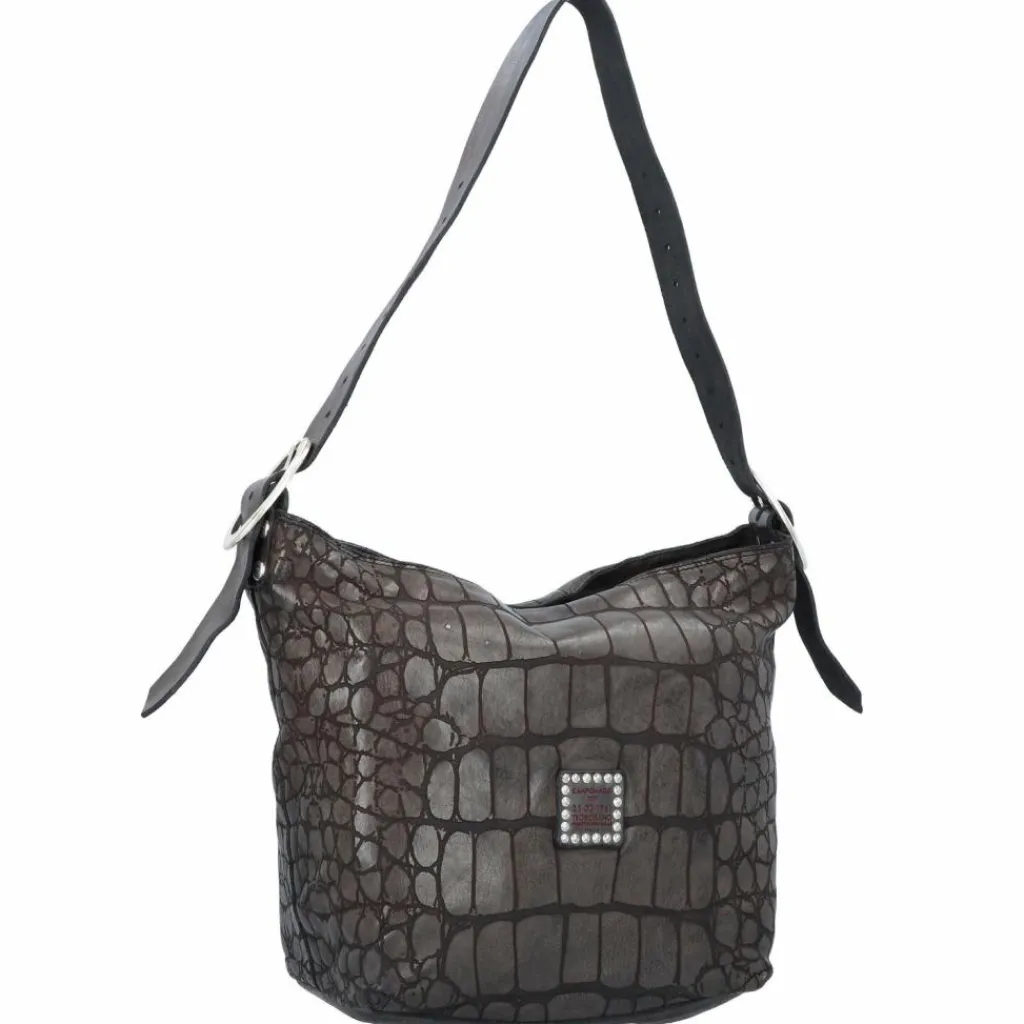 Clearance Campomaggi Schultertasche Leder 29 cm grigio