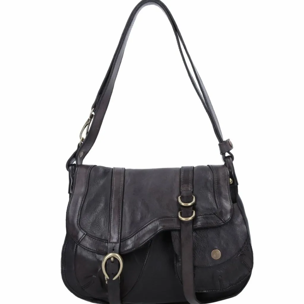 Best Campomaggi Schultertasche Leder 24 cm grigio