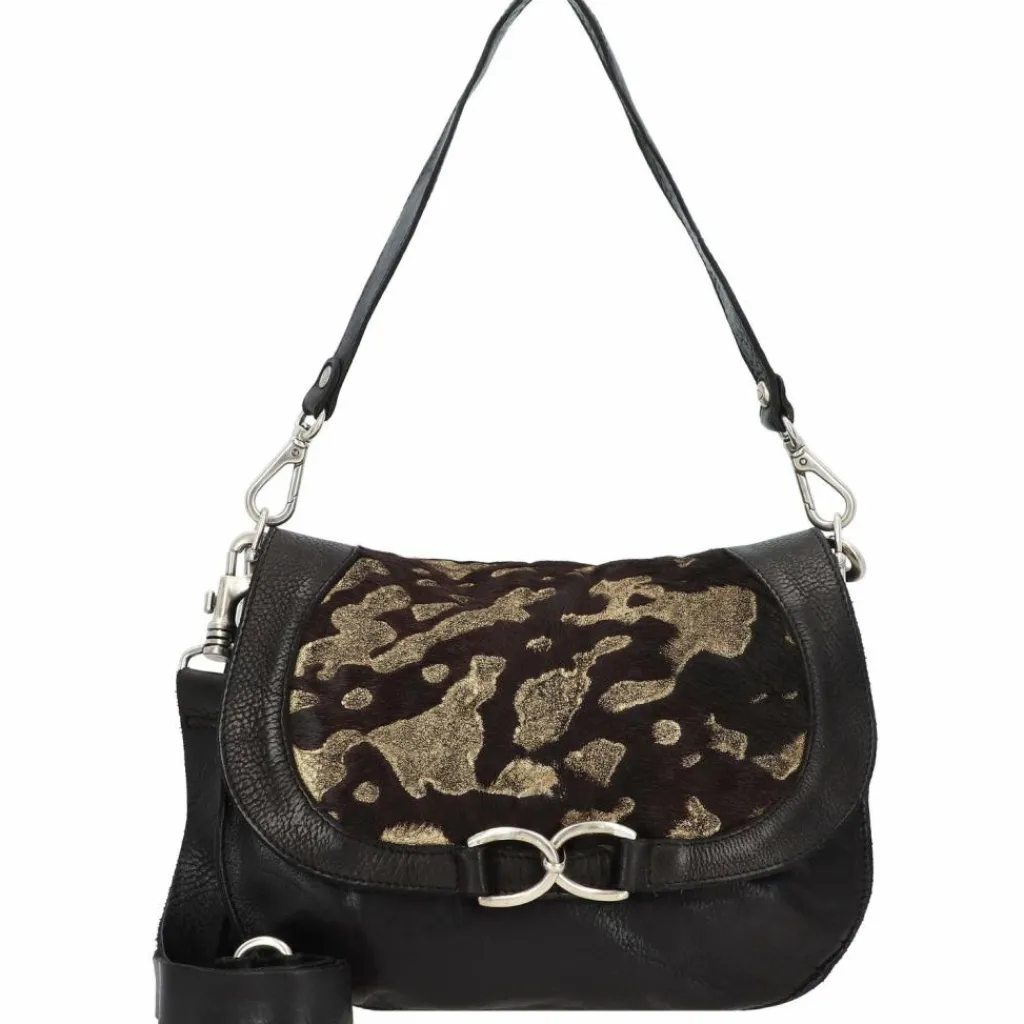 Hot Campomaggi Schultertasche Leder 31 cm cioccolato+oro+t-nero