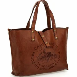 Campomaggi Shopper|Schultertaschen<Shopper Tasche Leder 43 cm cognac