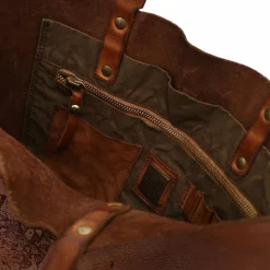 Campomaggi Shopper|Schultertaschen<Shopper Tasche Leder 43 cm cognac